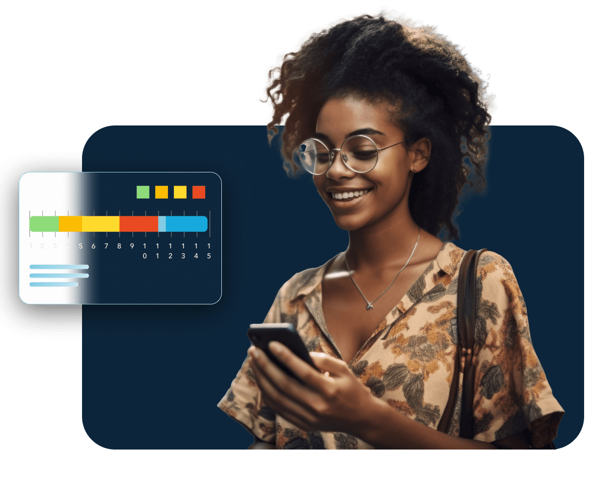 A Woman looking at her phone