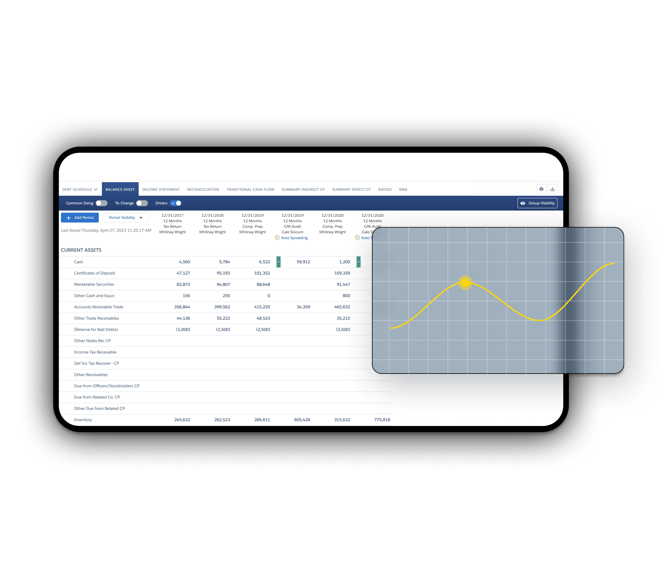 Credit software dialog screens float over a transparent background.