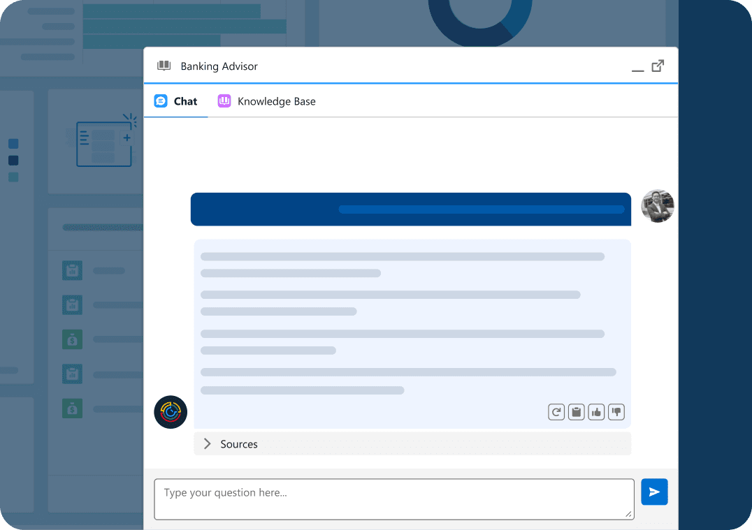 UI of the Banking Advisor